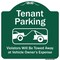 Signmission Tenant Parking Violators Towed Away W/ Graphic Heavy-Gauge Aluminum Sign, 18" x 18", GW-1818-9880 A-DES-GW-1818-9880 - alternate 1